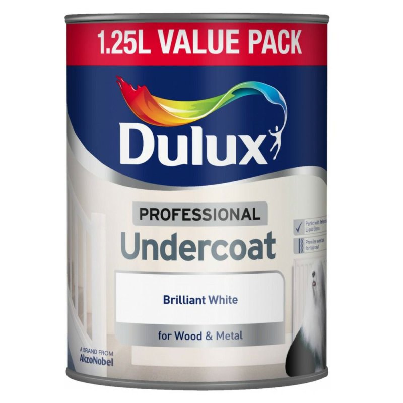 1.25L Dulux Professional Undercoat - Brilliant White | Pease Of Garforth