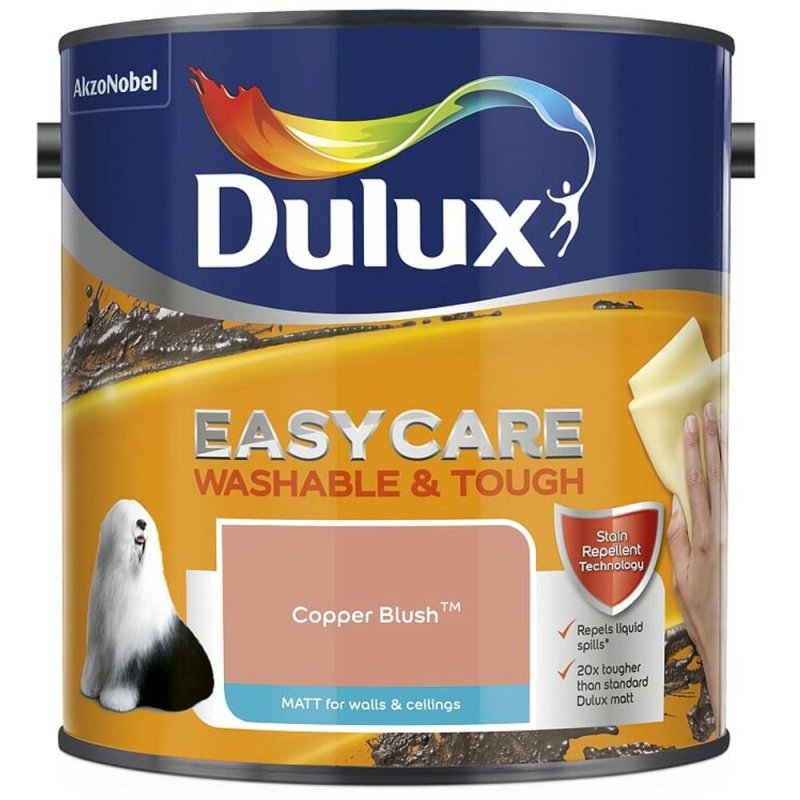 2.5L Dulux Copper Blush Easycare Matt Emulsion Paint Pease of Garforth