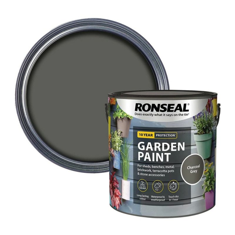 Ronseal 2.5L Charcoal Grey Garden Paint Pease of Garforth