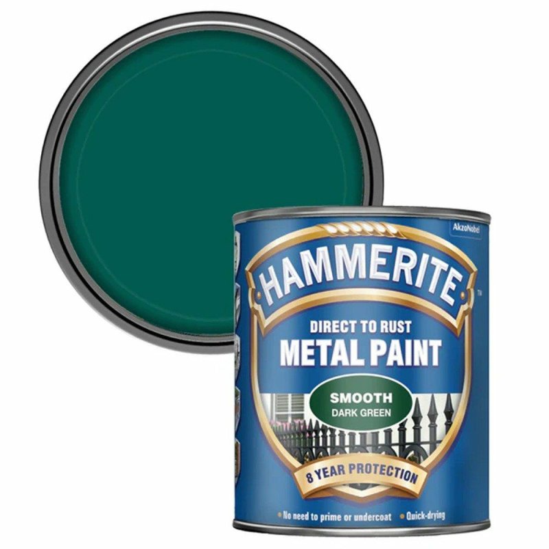 Hammerite 750ml Smooth Dark Green Metal Paint 