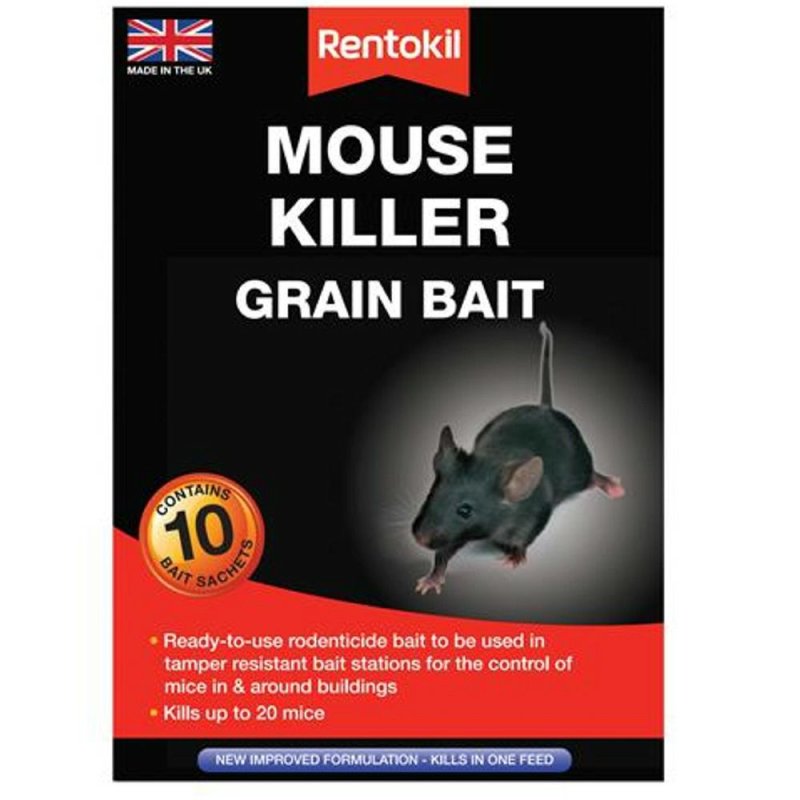 Rentokil 10 Sachet Mouse Killer Grain Bait Pease Of Garforth