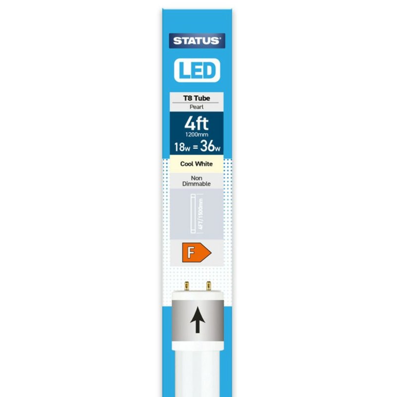 Status 4ft 18W LED Cool White T8 Tube | Pease of Garforth